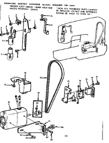 Motor Assembly parts for Kenmore Sewing Machine 158.15810 (15815810, 158 15810) from AppliancePartsPros.com