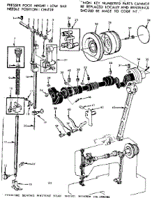 Presser Bar Assembly parts for Kenmore Mechanical Sewing Machine 158.1595180 (1581595180, 158 1595180) from AppliancePartsPros.com