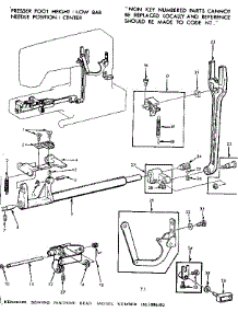 Feed Regulator Assembly parts for Kenmore Mechanical Sewing Machine 158.1595180 (1581595180, 158 1595180) from AppliancePartsPros.com