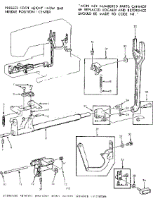 Feed Regulator Assembly parts for Kenmore Mechanical Sewing Machine 158.1595281 (1581595281, 158 1595281) from AppliancePartsPros.com