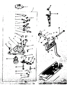 Cam Driver Axle And Base Assembly parts for Kenmore Mechanical Sewing Machine 158.16012 (15816012, 158 16012) from AppliancePartsPros.com