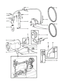 Motor parts for Kenmore Mechanical Sewing Machine 158.16250 (15816250, 158 16250) from AppliancePartsPros.com