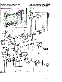 Feed Regulator Assembly parts for Kenmore Mechanical Sewing Machine 158.16410 (15816410, 158 16410) from AppliancePartsPros.com