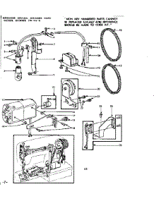 Motor Assembly parts for Kenmore Mechanical Sewing Machine 158.16410 (15816410, 158 16410) from AppliancePartsPros.com