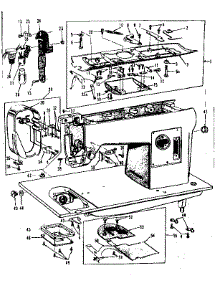 Base Assembly parts for Kenmore Mechanical Sewing Machine 158.16490 (15816490, 158 16490) from AppliancePartsPros.com