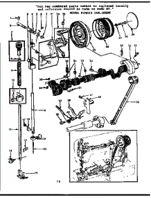 Presser Bar Assembly parts for Kenmore Mechanical Sewing Machine 158.16600 (15816600, 158 16600) from AppliancePartsPros.com