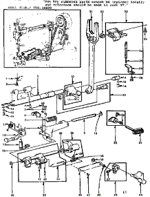 Feed Regulator Assembly parts for Kenmore Mechanical Sewing Machine 158.16600 (15816600, 158 16600) from AppliancePartsPros.com