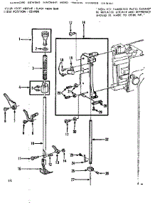 Presser Bar Assembly parts for Kenmore Sewing Machine 158.16801 (15816801, 158 16801) from AppliancePartsPros.com