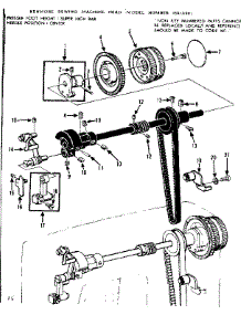 Take Up Lever Assembly parts for Kenmore Sewing Machine 158.16801 (15816801, 158 16801) from AppliancePartsPros.com