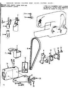 Motor Assembly parts for Kenmore Sewing Machine 158.16801 (15816801, 158 16801) from AppliancePartsPros.com