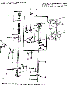 Presser Bar Assembly parts for Kenmore Mechanical Sewing Machine 158.16820 (15816820, 158 16820) from AppliancePartsPros.com