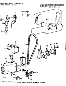 Motor Assembly parts for Kenmore Mechanical Sewing Machine 158.16820 (15816820, 158 16820) from AppliancePartsPros.com