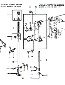 Presser Bar Assembly parts for Kenmore Mechanical Sewing Machine 158.16900 (15816900, 158 16900) from AppliancePartsPros.com