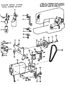 Motor Assembly parts for Kenmore Mechanical Sewing Machine 158.16900 (15816900, 158 16900) from AppliancePartsPros.com