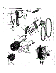 Motor Assembly parts for Kenmore Mechanical Sewing Machine 158.17012 (15817012, 158 17012) from AppliancePartsPros.com