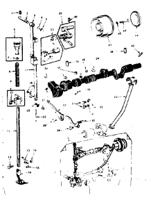 Presser Bar Assembly parts for Kenmore Mechanical Sewing Machine 158.17032 (15817032, 158 17032) from AppliancePartsPros.com