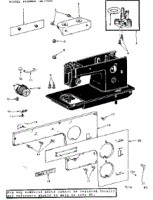 Base Assembly parts for Kenmore Mechanical Sewing Machine 158.17033 (15817033, 158 17033) from AppliancePartsPros.com