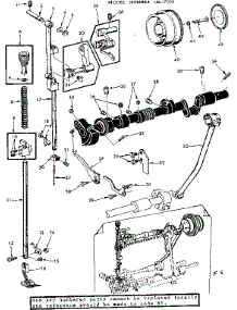 Presser Bar Assembly parts for Kenmore Mechanical Sewing Machine 158.17033 (15817033, 158 17033) from AppliancePartsPros.com