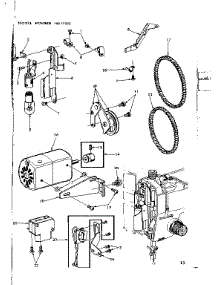 Motor Assembly parts for Kenmore Mechanical Sewing Machine 158.17033 (15817033, 158 17033) from AppliancePartsPros.com