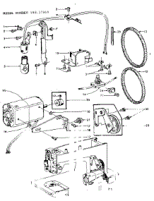 Motor Assembly parts for Kenmore Mechanical Sewing Machine 158.17310 (15817310, 158 17310) from AppliancePartsPros.com