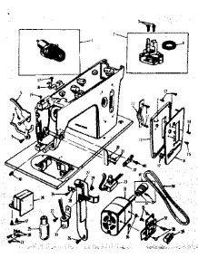 Motor Assembly parts for Kenmore Mechanical Sewing Machine 158.17500 (15817500, 158 17500) from AppliancePartsPros.com