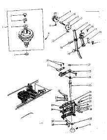 Geared Cam Assembly parts for Kenmore Mechanical Sewing Machine 158.17530 (15817530, 158 17530) from AppliancePartsPros.com