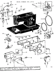Motor Assembly parts for Kenmore Mechanical Sewing Machine 158.17572 (15817572, 158 17572) from AppliancePartsPros.com