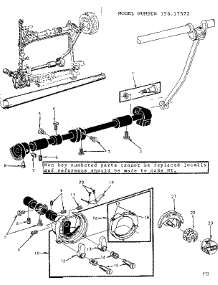 Shuttle Assembly parts for Kenmore Mechanical Sewing Machine 158.17572 (15817572, 158 17572) from AppliancePartsPros.com