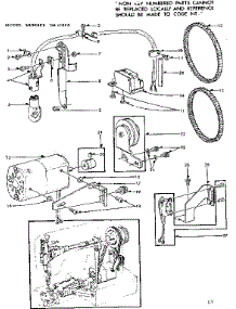 Motor Assembly parts for Kenmore Mechanical Sewing Machine 158.17600 (15817600, 158 17600) from AppliancePartsPros.com