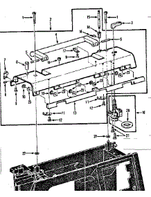 Bobbin Winder And Top Plate Assembly parts for Kenmore Mechanical Sewing Machine 158.1765180 (1581765180, 158 1765180) from AppliancePartsPros.com