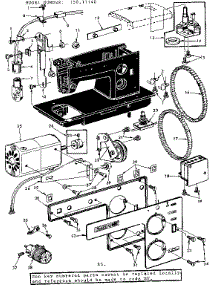 Motor Assembly parts for Kenmore Mechanical Sewing Machine 158.17740 (15817740, 158 17740) from AppliancePartsPros.com