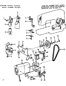 Motor Assembly parts for Kenmore Mechanical Sewing Machine 158.17800 (15817800, 158 17800) from AppliancePartsPros.com