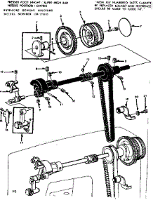 Clutch Assembly parts for Kenmore Sewing Machine 158.17810 (15817810, 158 17810) from AppliancePartsPros.com