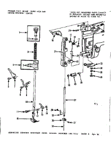 Presser Bar Assembly parts for Kenmore Mechanical Sewing Machine 158.17812 (15817812, 158 17812) from AppliancePartsPros.com