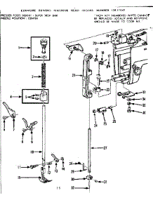 Presser Bar Assembly parts for Kenmore Mechanical Sewing Machine 158.17820 (15817820, 158 17820) from AppliancePartsPros.com