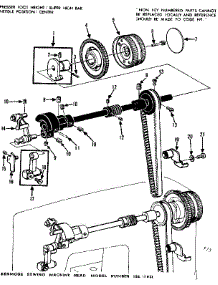 Clutch Wheel Assembly parts for Kenmore Mechanical Sewing Machine 158.17821 (15817821, 158 17821) from AppliancePartsPros.com