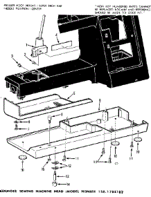 Base Assembly parts for Kenmore Mechanical Sewing Machine 158.1784182 (1581784182, 158 1784182) from AppliancePartsPros.com
