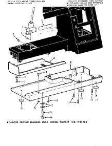Base Assembly parts for Kenmore Mechanical Sewing Machine 158.1784183 (1581784183, 158 1784183) from AppliancePartsPros.com
