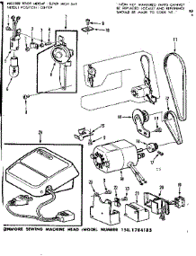 Motor Assembly And Foot Control parts for Kenmore Mechanical Sewing Machine 158.1784183 (1581784183, 158 1784183) from AppliancePartsPros.com