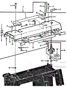 Bobbin Winder And Top Plate parts for Kenmore Mechanical Sewing Machine 158.1784184 (1581784184, 158 1784184) from AppliancePartsPros.com