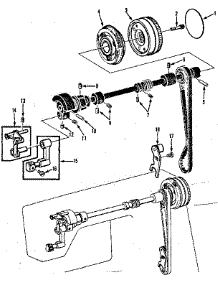 Clutch Wheel Assembly parts for Kenmore Mechanical Sewing Machine 158.1784184 (1581784184, 158 1784184) from AppliancePartsPros.com