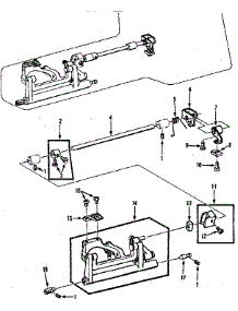 Feed Regulator Assembly parts for Kenmore Mechanical Sewing Machine 158.1784184 (1581784184, 158 1784184) from AppliancePartsPros.com