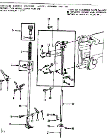 Presser Bar Assembly parts for Kenmore Mechanical Sewing Machine 158.17850 (15817850, 158 17850) from AppliancePartsPros.com