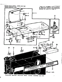 Bobbin Winder And Top Plate parts for Kenmore Mechanical Sewing Machine 158.17851 (15817851, 158 17851) from AppliancePartsPros.com