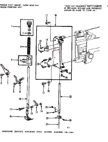 Presser Bar Assembly parts for Kenmore Mechanical Sewing Machine 158.17851 (15817851, 158 17851) from AppliancePartsPros.com