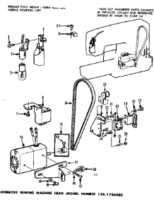 Motor Assembly parts for Kenmore Mechanical Sewing Machine 158.1786080 (1581786080, 158 1786080) from AppliancePartsPros.com