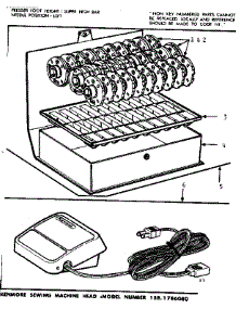 Pattern Disc And Foot Control parts for Kenmore Mechanical Sewing Machine 158.1786080 (1581786080, 158 1786080) from AppliancePartsPros.com