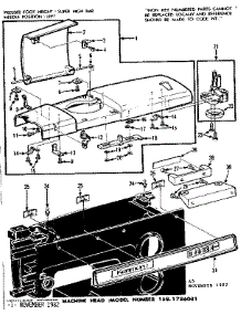 Bobbin Winder And Top Plate parts for Kenmore Mechanical Sewing Machine 158.1786081 (1581786081, 158 1786081) from AppliancePartsPros.com