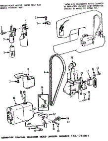 Motor Assembly parts for Kenmore Mechanical Sewing Machine 158.1786081 (1581786081, 158 1786081) from AppliancePartsPros.com