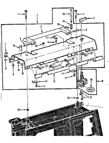 Bobbin Winder And Top Plate parts for Kenmore Mechanical Sewing Machine 158.1787180 (1581787180, 158 1787180) from AppliancePartsPros.com